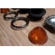 GLASS Indicator caps Set with socket / chrome ring