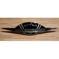 Emblem W312 / W353 Black, flat, made of Alu, enameled