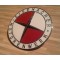 Emblem EMW 60mm made of Alu, enameled White