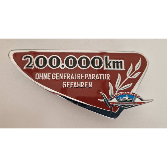 Badge 200,000Km for Wartburg 311 / 312