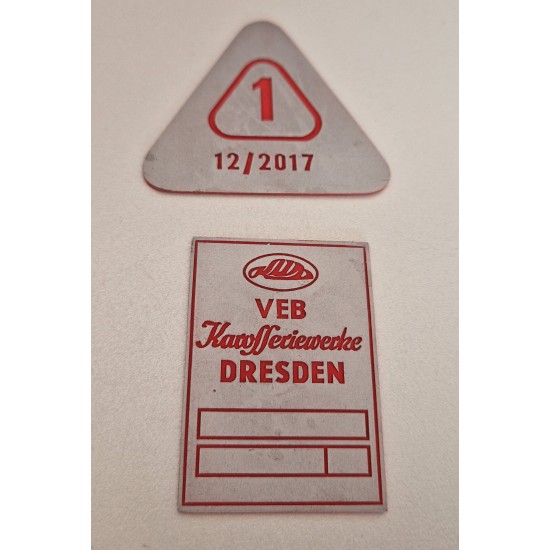 Quality mark Badge KWD for Wartburg 311 312 313