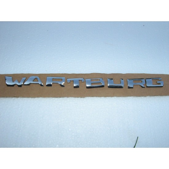 Letter set WARTBURG for the hood, Chrome