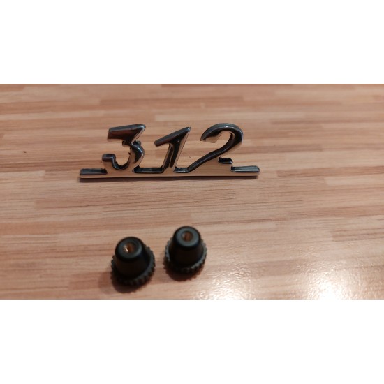 Lettering "312" made of Alu, polished