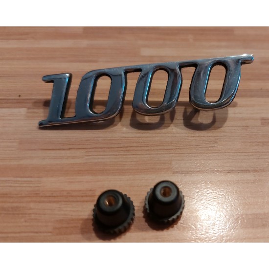 Lettering "1000" made of Alu, polished