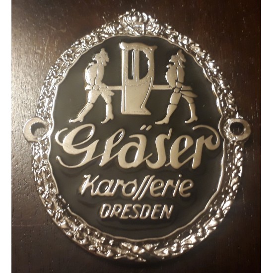 Badge Pre-war "Gläser" Karosserie Werk Dresden